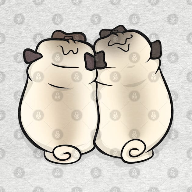 Puggy Snuggles by Inkpug